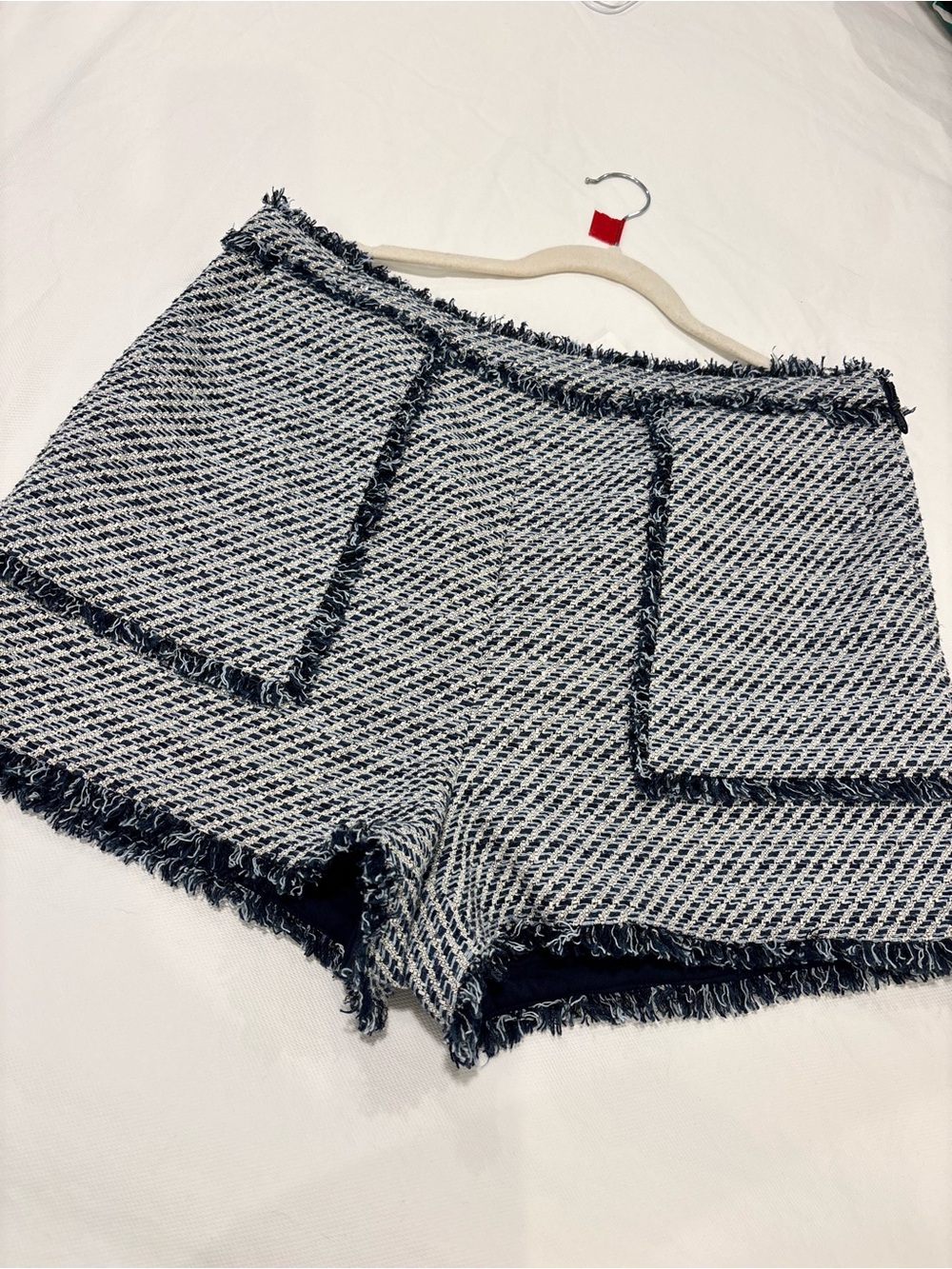 cinq a sept Navy Multi Tweed Bermuda Shorts